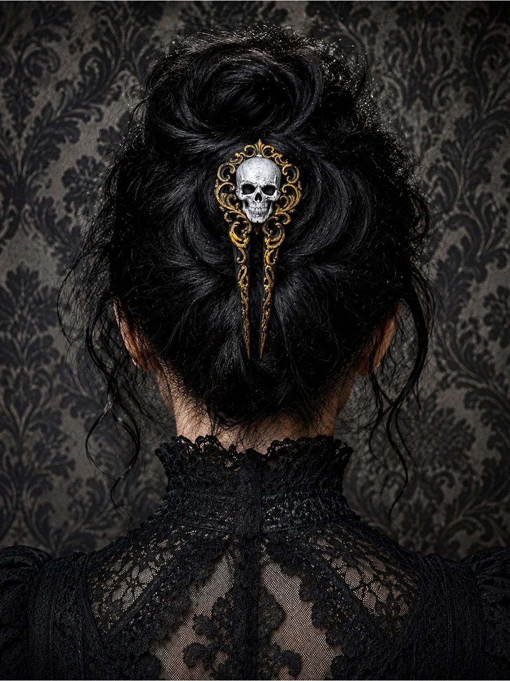 Gothic Skull Hair Fork – 7 Inch